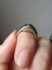 Solid Gold Jade Ring 18ct Size