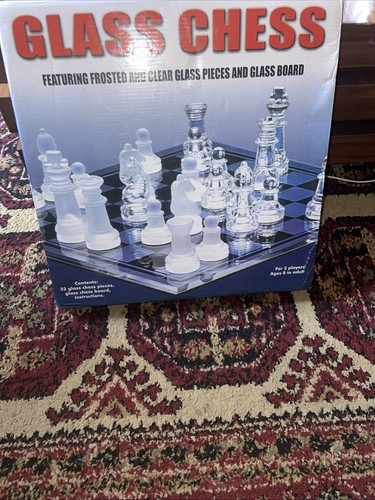 Traditional glass chess set - traditional,