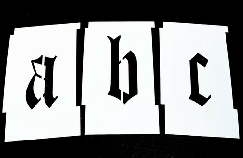 Alphabet letter stencils set - alphabet,
