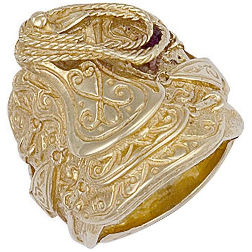Yellow gold saddle - gold, ring