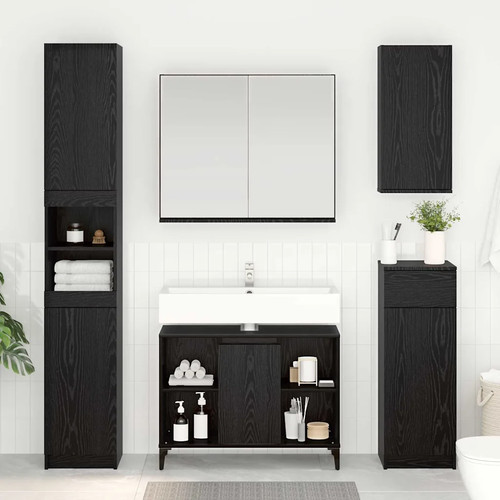 Sink cabinet black oak - black,