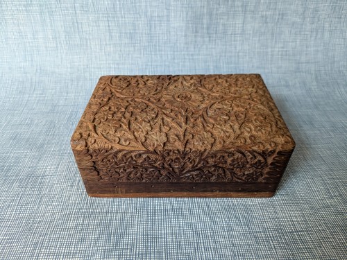 Vintage hand carved wood - carved,