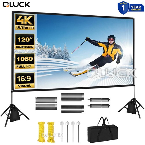 120 projector screen - screen, stand