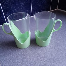 Two Vintage Arcoroc Glass Mugs