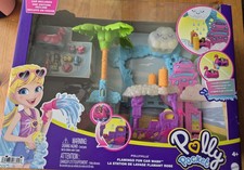 Polly Pocket Pollyville Flamingo Fun Car Wash Playset New Kids Xmas Toy Gift 4+