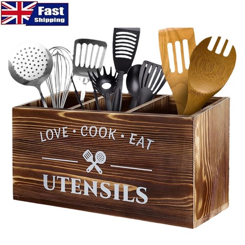 Wooden kitchen utensil holder - utensil,