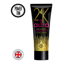 Power Tan 24K Aura Super Carrot Oil Bronzing Sunbed Tanning Accelerator 250ml