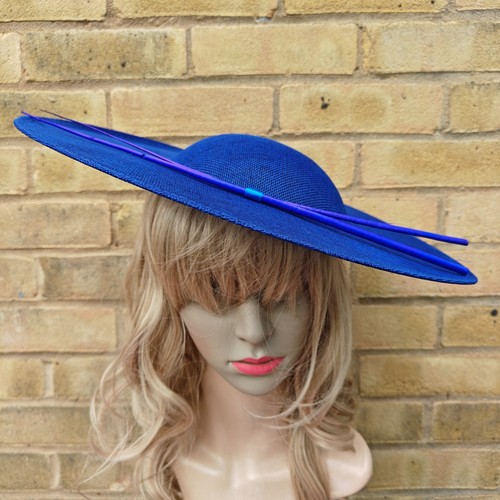 Royal blue large fascinator - large,