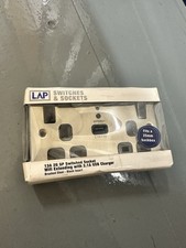 LAP 2G 13A SP Switched Wi-Fi + 2.1A 1-Outlet USB Charger steel wifi socket