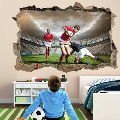 Rugby stadium players - rugby, 3d