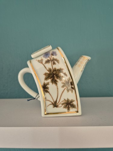 Porcelain art miniature teapot - miniature,