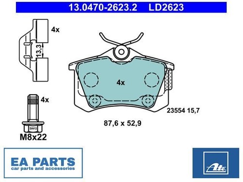 Brake pad set - pad, for