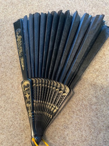 Retro hand fan - , folding