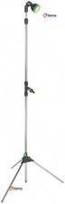 Ribimex Telescopic Garden Shower to Spike or Tripod, Swivel Head Green/Grey