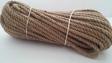 12mm Natural Jute Hessian Rope Cord Braided Twisted Boating Sash Garden Decking