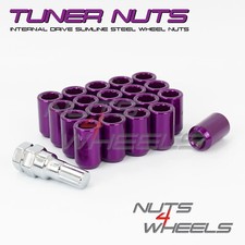 20 x Purple Tuner Wheel Nuts Fits Ford Focus ST170 with Aftermarket Alloys