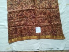 Silk offcut from genuine vintage Indian sari, just over a yard long