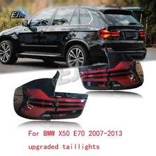 For BMW X5 E70 2007-2013 LED Tail Lights Rear Lamps Upgrade Facelift Dark Smoke