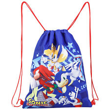 Sonic Hedgehog Kids Drawstring PE Swimming Football Sports Travel Gym School Bag