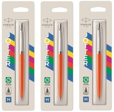 Parker Jotter Ballpoint Pen Orange  3 New In Pack 2076054 Original