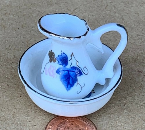 Dolls house jug and wash - dolls,