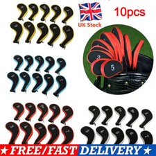 10PC Golf Iron Head Covers Golf Club Sleeve Protector Set Headcover A SW PW UK