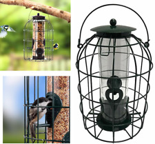 Large Wild Bird Seed Feeder & Squirrel Proof Guard Metal Hanging Garden Station