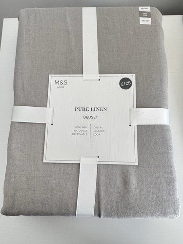 Home 100 linen bedding - m&s,