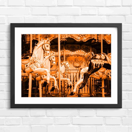 Vintage carousel horse night - horse,