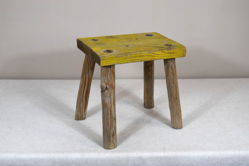 Vintage wooden stool rustic - vintage,