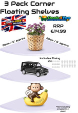 3pcs white floating corner - 3pcs,