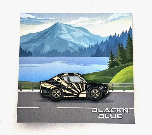 Blackn blue nissan - blue:, skyline