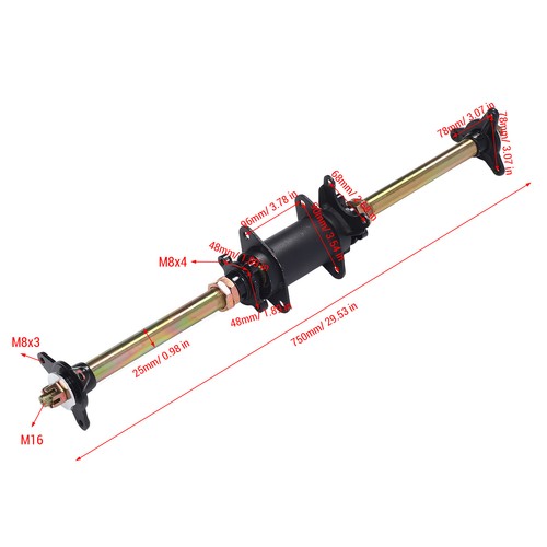 Kart rear axle high - go,