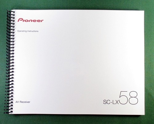 Pioneer lx58 instruction - pioneer,