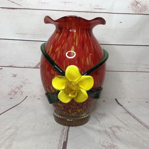 Art glass vase - glass,