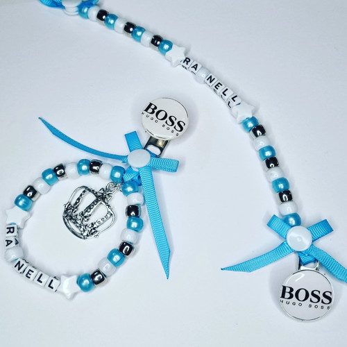 Baby boss blue white - boss, boys