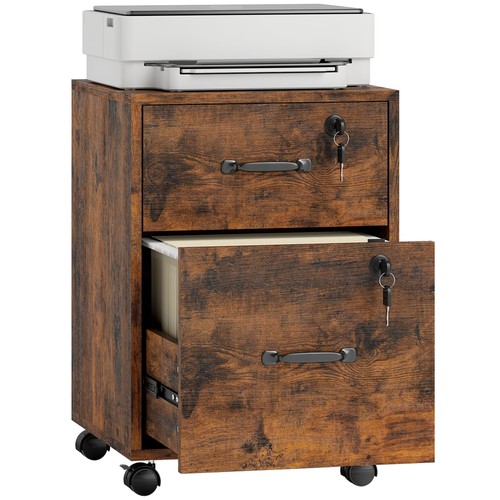 Homcom roll file cabinet - homcom, with