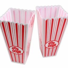 4 x STRONG POPCORN BOXES Plastic Cinema Movie Resuable Holders Party Film Night