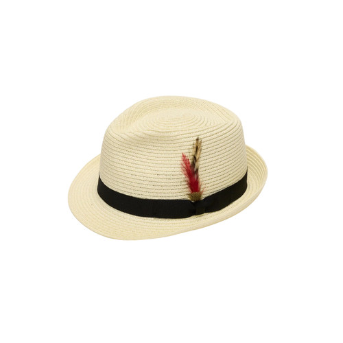 Classic straw trilby hat - classic, –