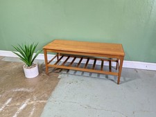 Vintage Danish Teak Coffee Table Retro 1970s Low Long 