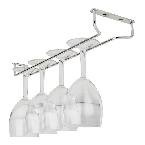 Chrome wine glass hanger - glass,