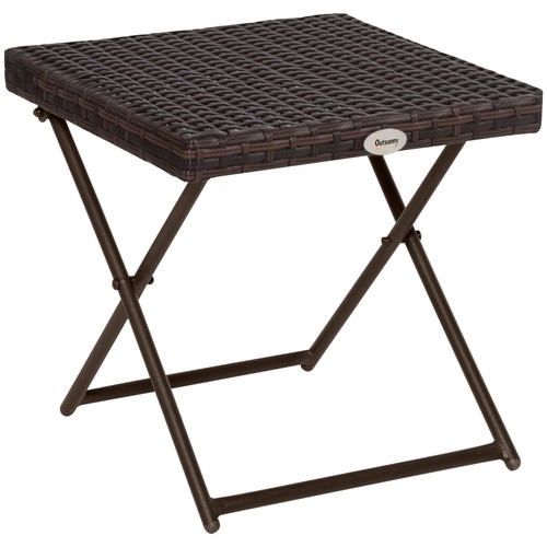 Outsunny folding square rattan - square,