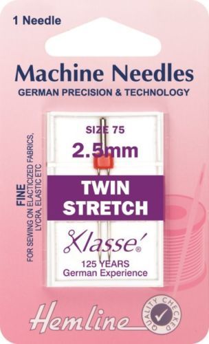 Twin stretch machine - machine, needles