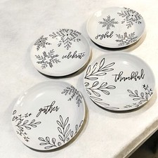 Fitz and Floyd Avondelle Metallic Gold Salad Dessert Appetizer Plates Holiday 4