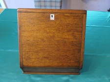 ANTIQUE OAK STATIONARY BOX