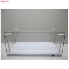 1/18 LED DISPLAY CASE 4 ADJUSTABLE LIGHTS 35 X 15 X 6CM WITH WHITE BASE