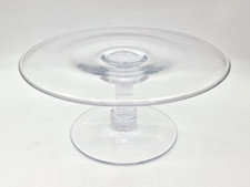 William Yeoward Fern Clear Glass 30cm Heavy Round Cake Stand