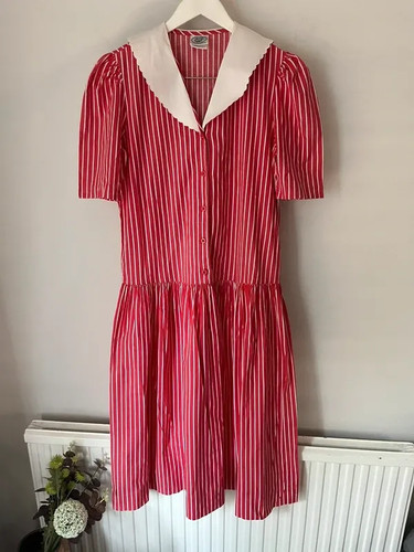 Vintage laura ashley red white - vintage,