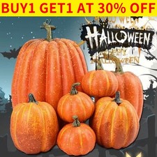 7PCS Large Artificial Foam Pumpkin Simulation Props Halloween Decorations Party！