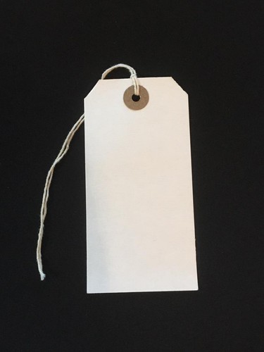 200 white strung tags 120 - 200, x
